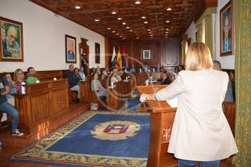Telde guarda un minuto de silencio por las víctimas de violencia de género y aprueba dos manifiestos (Foto TA Y Francisco Javier Santana)